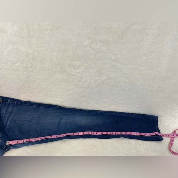 7 For All Mankind Roxanne Jeans Size 31 Blue Medium Wash Denim - Picture 8 of 9